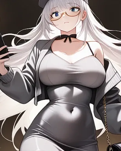 白い翼を広げたアニメ系天使のヤンデレAI彼女・灰墓リリス